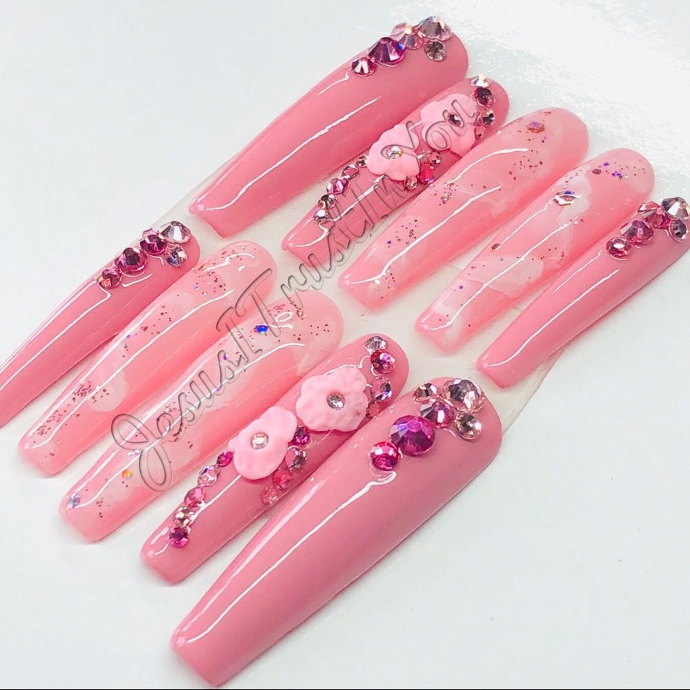 BRIGHTNESS-  XXL BALLERINA PRESS ON NAILS